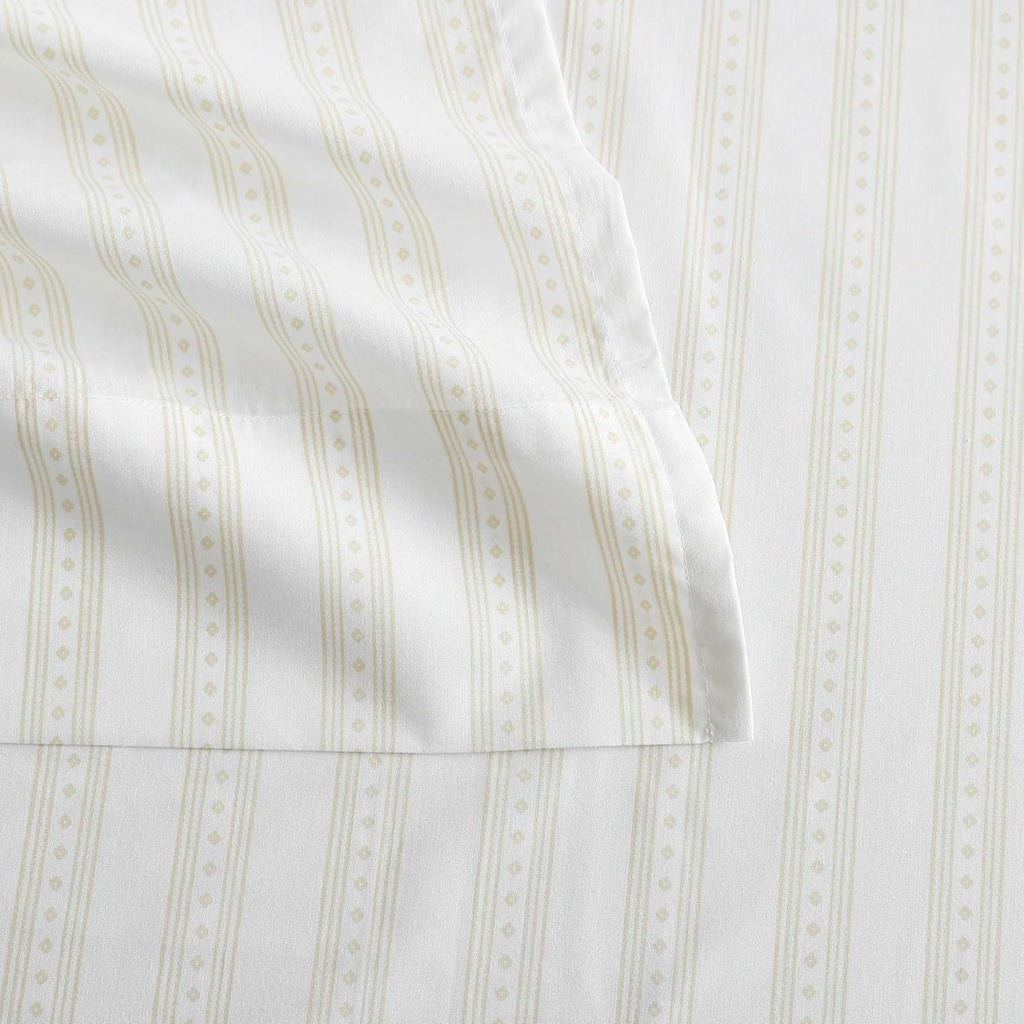 MarthaStewart Martha Stewart - Queen Size Sheets Set, Crisp & Tailored Cooling Sheets with a Smooth Cotton Percale Lightweight Feel - Bed S…