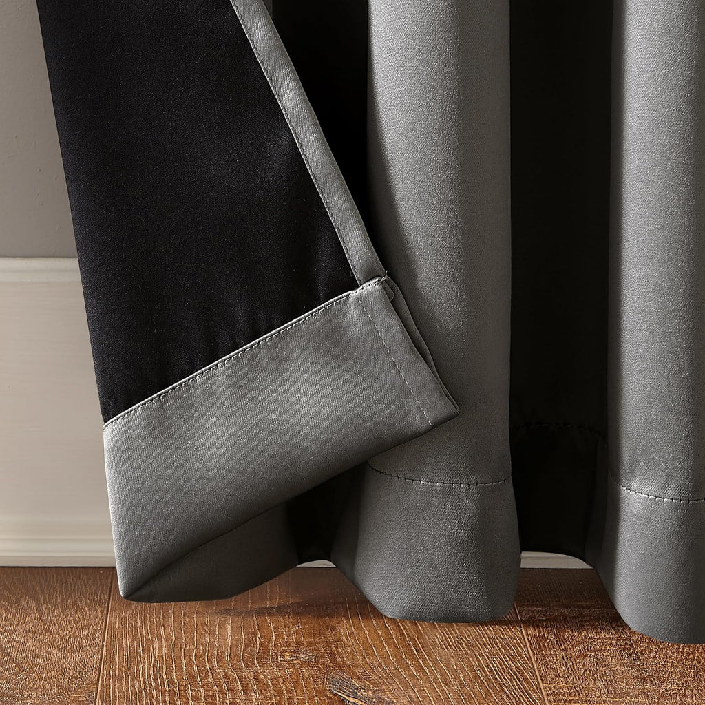 Sun Zero Oslo Theater Grade Extreme 100% Total Blackout Rod Pocket Curtain Panel, Gray, 52"W x 63"L (1 Panel)