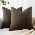 MIULEE Pack of 2 Decorative Linen Burlap Pillow Covers Farmhouse Boho Accent Pillowcases Home Decor for Couch Sofa Bedroom Living Room…