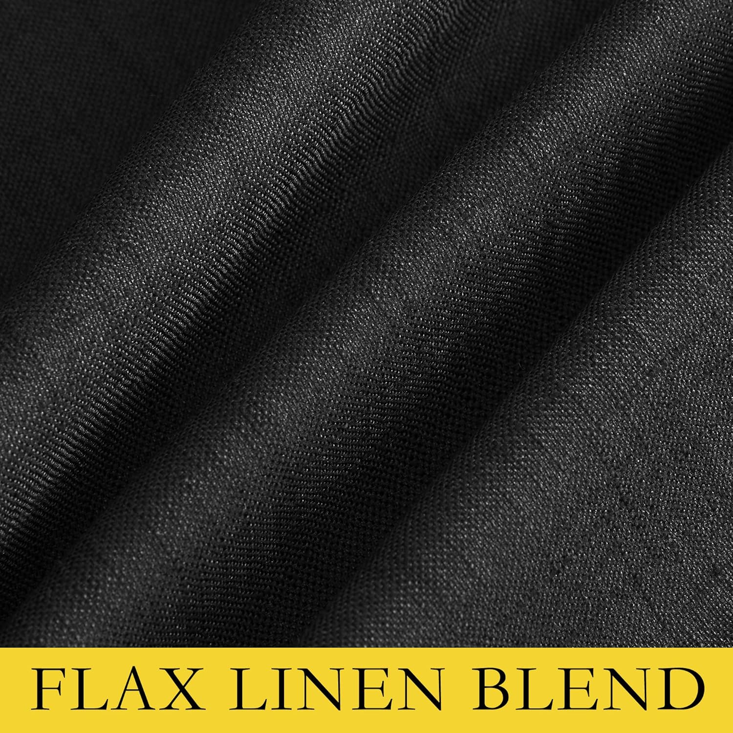 NICETOWN Vintage Open Linen Weave Flax Thermal Curtains, 100% Blackout Curtains 108 inches Long for Dining Room, Soundproof Window…