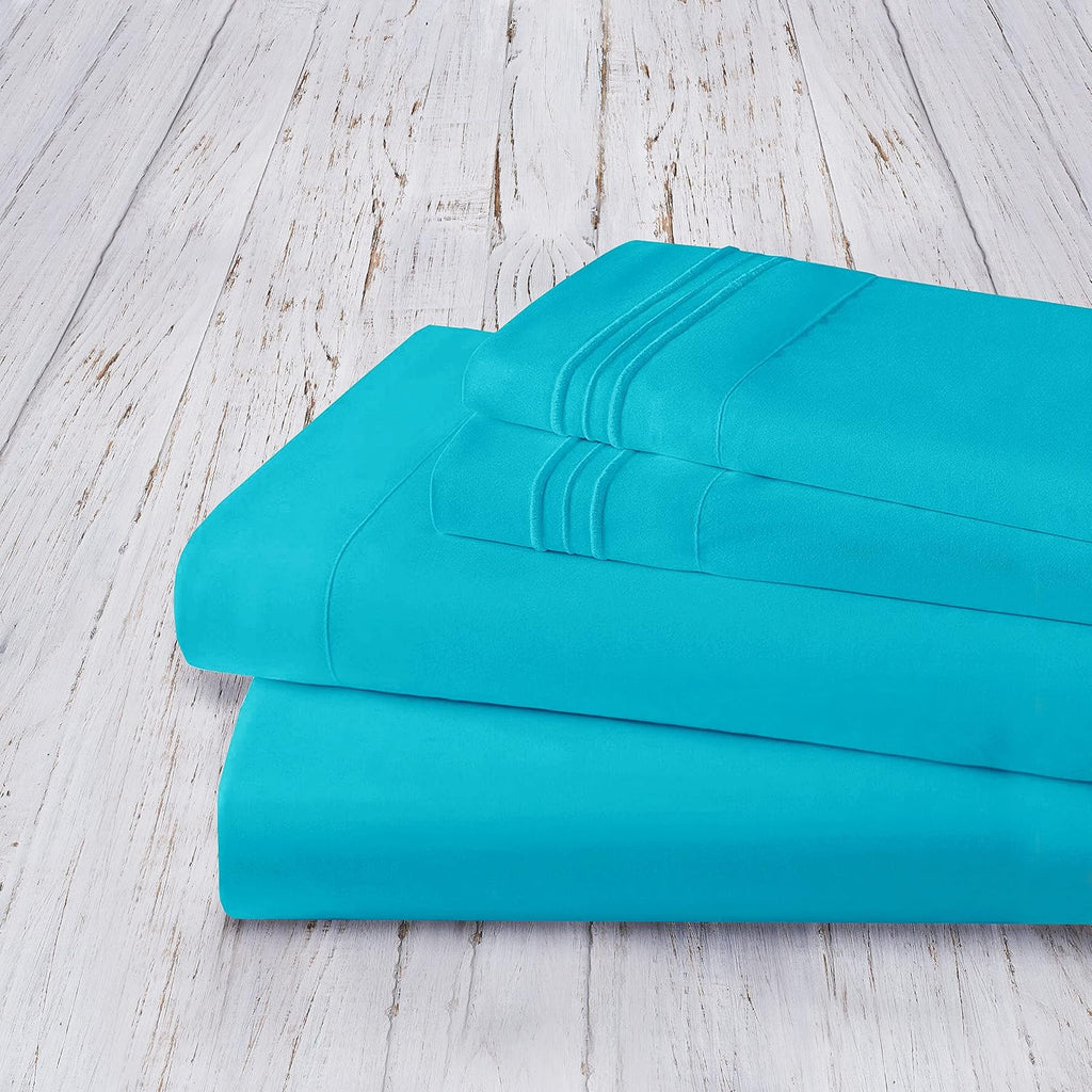 MocassiLuxuryBedding Mocassi King Sheet Set - Luxury Hotel 1800 Premier Bedding Sheets & Pillowcases - Ultra Soft Breathable & Cooling Bed…