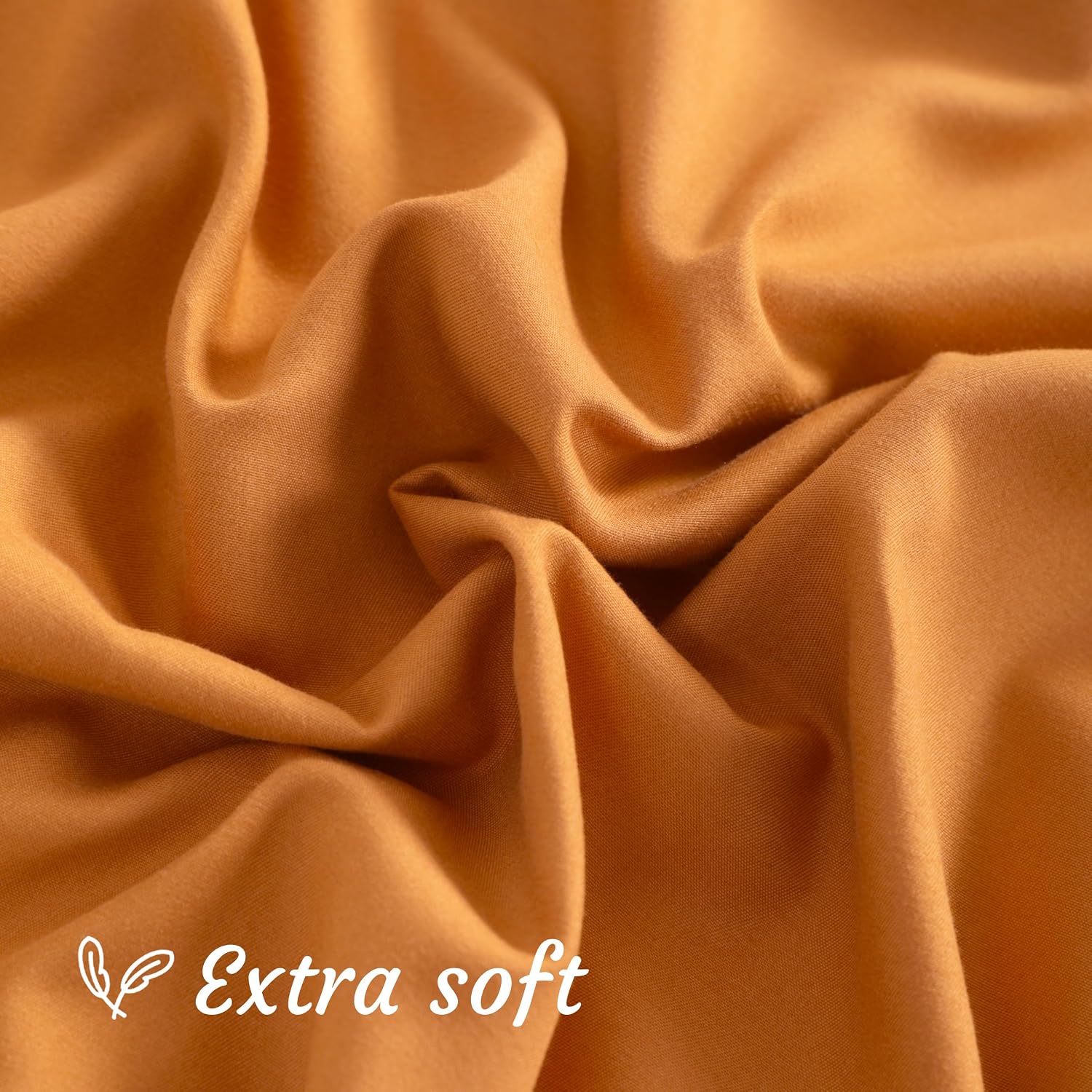 Ntbay Queen Pillow Cases Set, 2 Pack Brushed Microfiber 20x30 Inches, Soft, Wrinkle, Fade, Stain Resistant Pale Orange Pillow Cases with En…