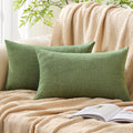 Gawamay Set of 2 Decorative Lumbar Soft Chenille Throw Pillow Covers 12x20 Inch (30x50 CM), Boho Farmhouse Cushion Cases, Couch Pillow Cove…