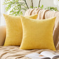 Gawamay Set of 2 Soft Textured Chenille Throw Pillow Covers 26x26 Inch (66x66 CM), Decorative Pillowcases Cushion Covers for Farmhouse Home…