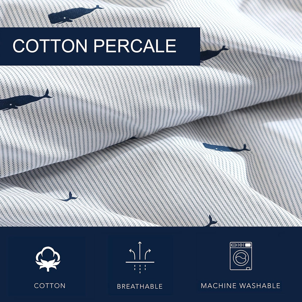 Nautica King Size Sheets Set, Crisp & Tailored Cooling Sheets with a Smooth Cotton Percale Lightweight Feel - Bed Sheets with Matching Pill…