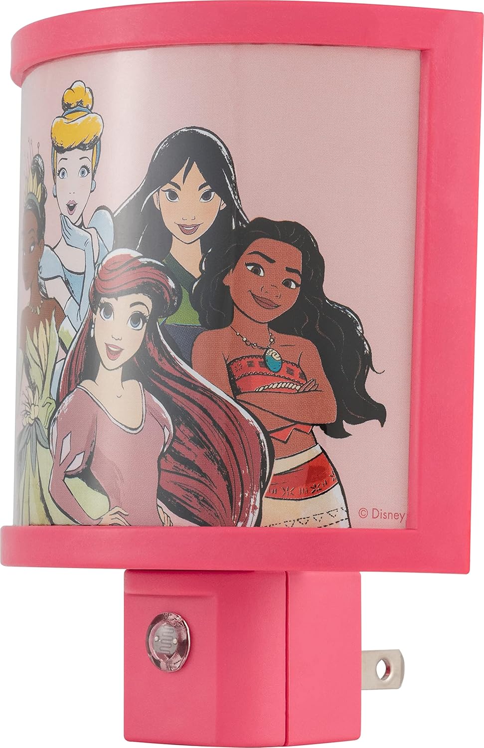 Disney Princess Wrap Shade LED Night Light, Plug-in, Dusk to Dawn, Girls Bedroom Decor, Ambient Lighting, Sleep Light, Ideal for Nursery…