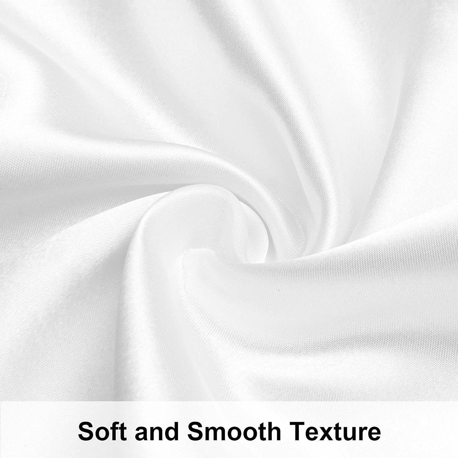 Ntbay 12 Pack Satin King Pillowcases for Hair and Skin, Luxurious and Silky Pillow Cases with Envelope Closure, 20 x 36 Inches, White 12 Pa…