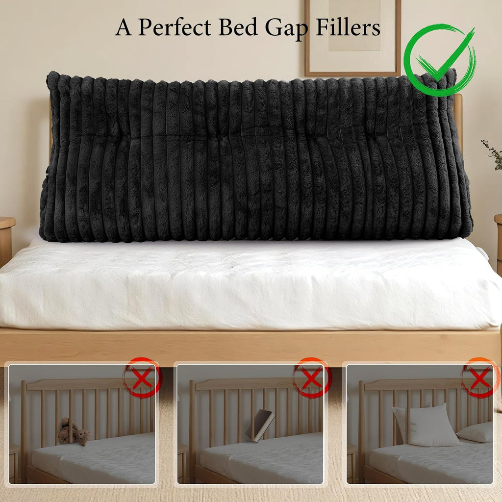Headboard Pillow Full, Triangular Wedge Pillow Headboard Full, Cushion Headboards Reading Pillows, Backrest Pillows for Sitting in Bed or…