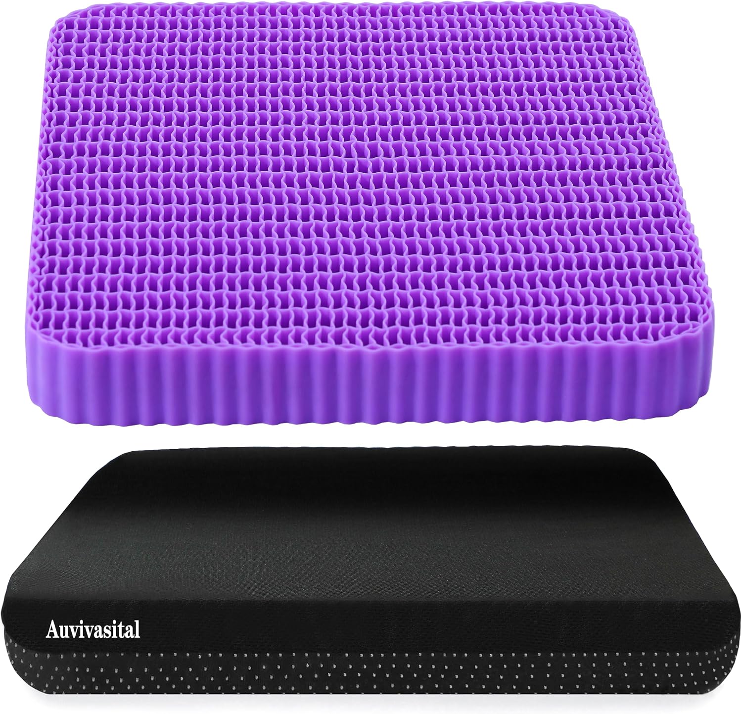 Auvivasital Innovative Gel Seat Cushion for Long Sitting, Soft and Breathable, Seat Cushion for Back, Sciatica, Hip, Tailbone, Used…