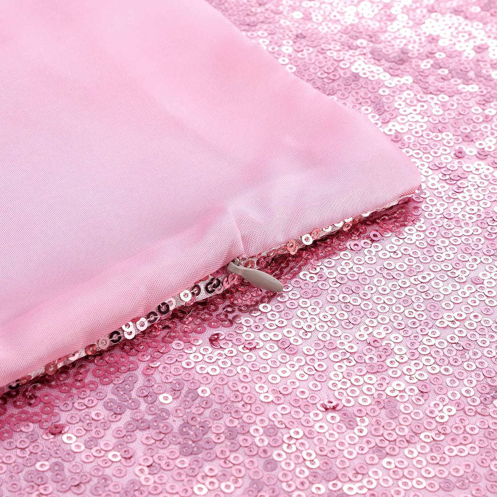 uxcell 2 Pcs Sequin Throw Pillow Covers, Shiny Sparkling Comfy Satin Cushion Covers, Decorative Pillowcases for…