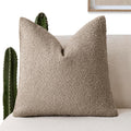 Foindtower Decorative Textured Boucle Throw Pillow Covers Accent Solid Pillow Cases Neutral Soft Cozy Couch Cushion Case for Chair Sofa…
