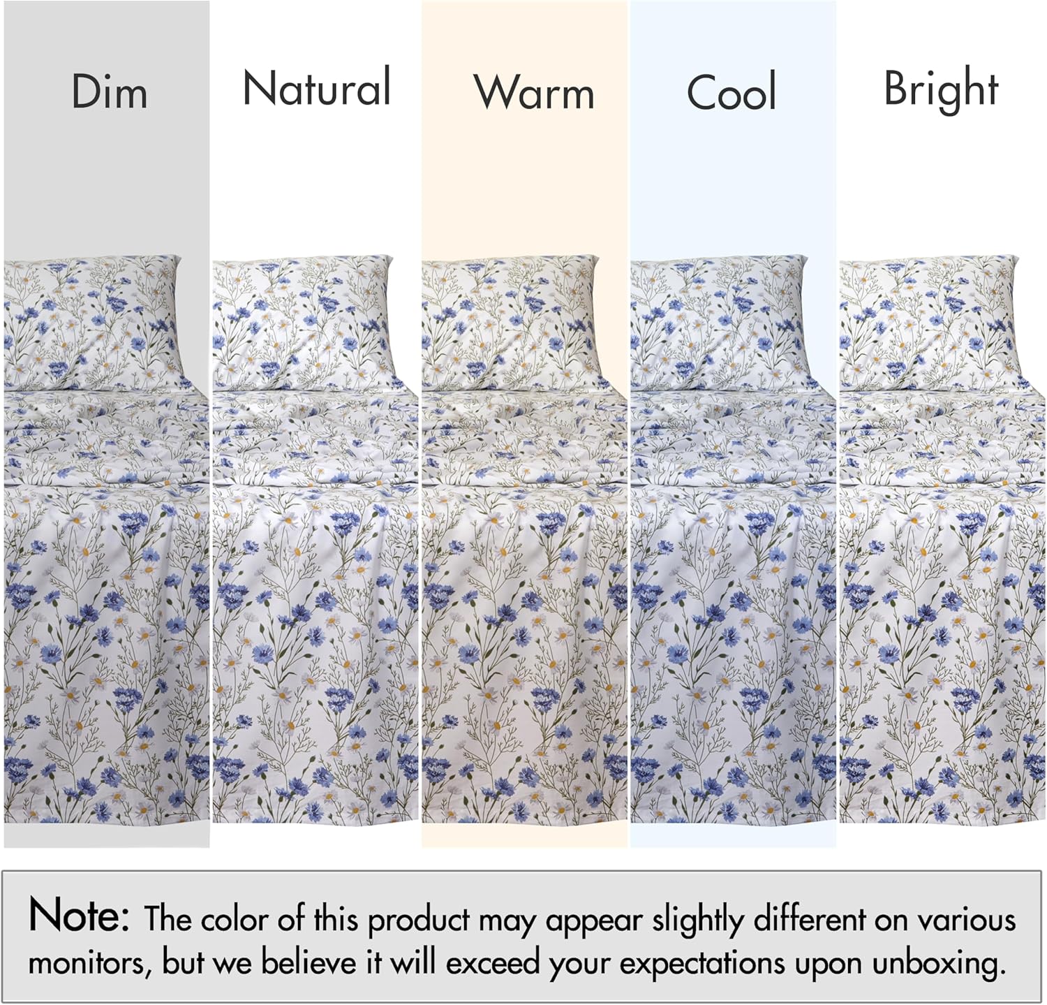 Ruvanti 100% Cotton Percale Sheets California King Size – Crisp Cooling Bed Sheets for Hot Sleepers, Deep Pocket 14”, Soft Breathable & Dur…