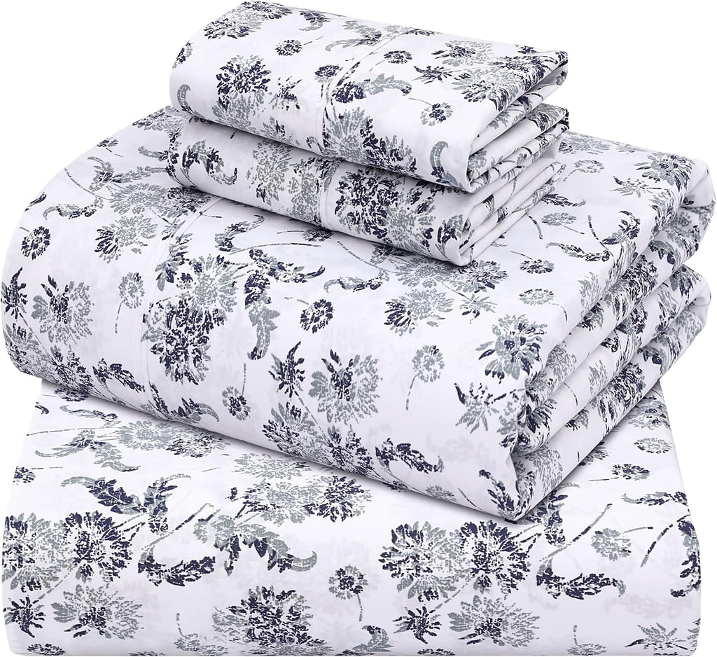 Zoyer 100% Cotton Sheets – California King Percale Bedding, Cooling & Breathable, Durable with a Crisp, Soft & Comfortable Feel, 14" Deep P…