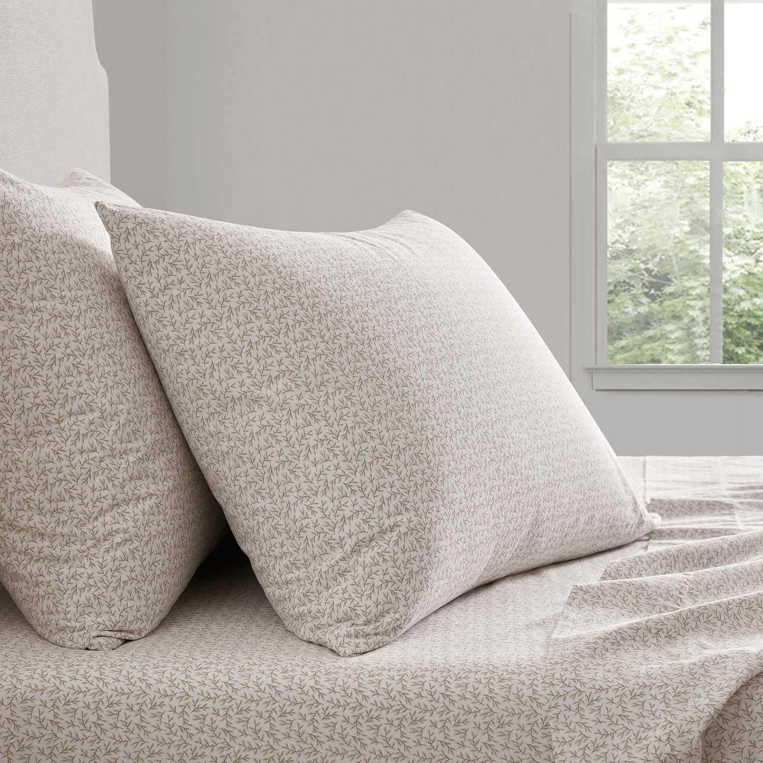 MarthaStewart Martha Stewart - Full Size Sheets Set, Crisp & Tailored Cooling Sheets w/a Naturally Smooth Cotton Percale Lightweight Feel -…