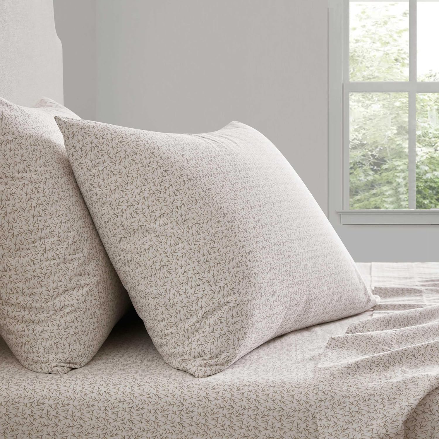 MarthaStewart Martha Stewart - Twin Size Sheets Set, Crisp & Tailored Cooling Sheets w/a Naturally Smooth Cotton Percale Lightweight Feel -…