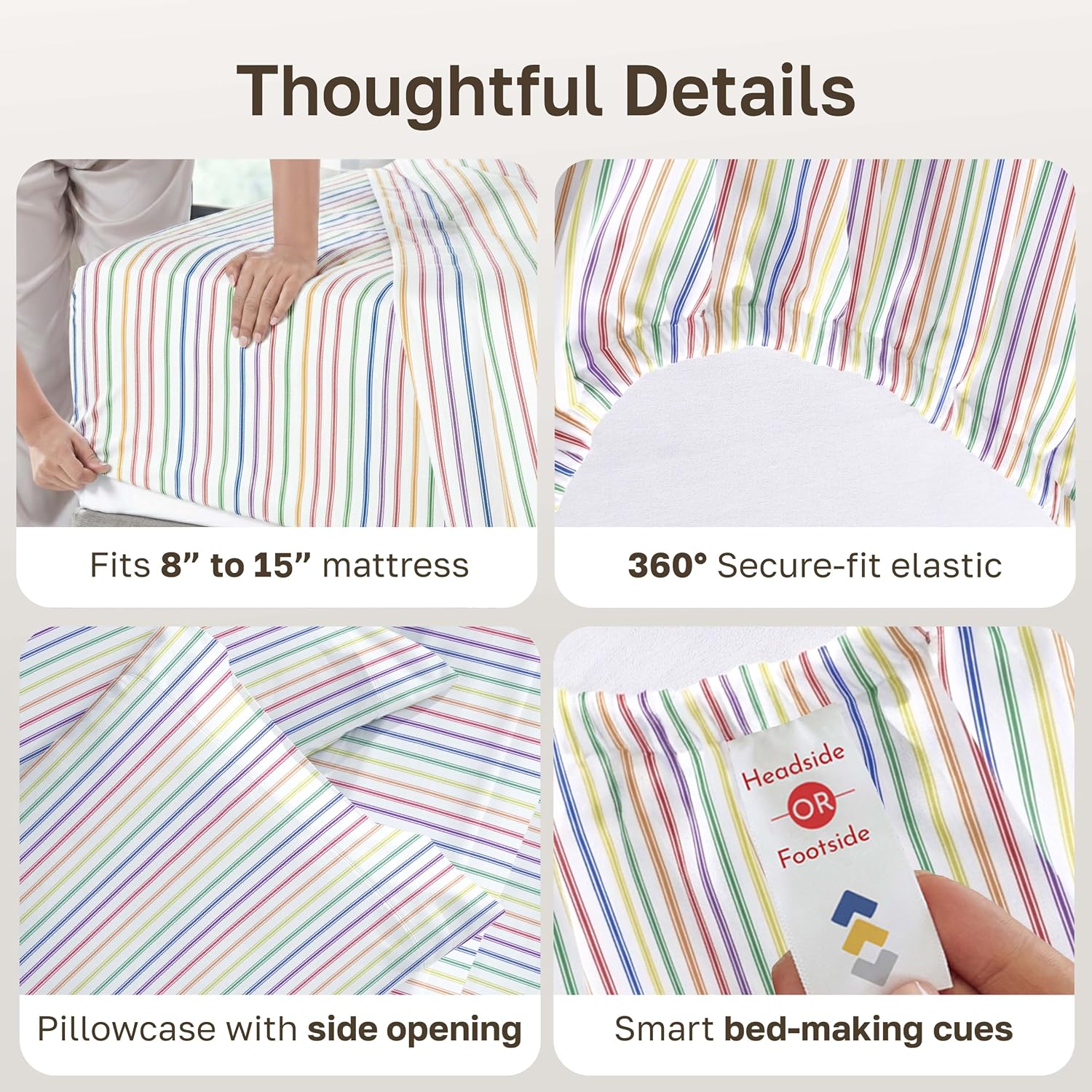 CaliforniaDesignDen California Design Den Soft Twin XL 100% Cotton Sheet Sets, 400 Thread Count Good Housekeeping Award Winner, Smooth Sate…