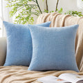 Gawamay Set of 2 Soft Textured Chenille Throw Pillow Covers 24x24 Inch (60x60 CM), Decorative Pillowcases Cushion Covers for Farmhouse Home…