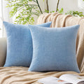 Gawamay Set of 2 Soft Textured Chenille Throw Pillow Covers 26x26 Inch (66x66 CM), Decorative Pillowcases Cushion Covers for Farmhouse Home…