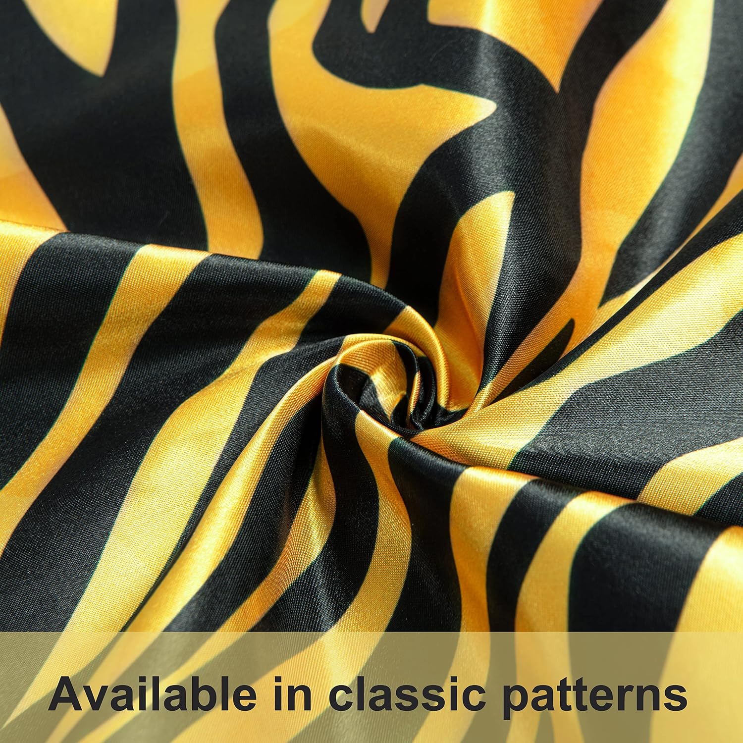 Ntbay 2 Pack Satin Standard Pillowcases for Hair and Skin, Luxurious and Silky Zebra Printed Pillow Cases with Envelope Closure, 20x26 Inch…
