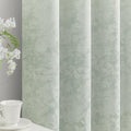 Beauoop Green Floral Jacquard Blackout Curtains 96 Inches Long 2 Panels for Bedroom Living Room Chenille Flower Room Darkening Thermal…