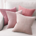 Topfinel BlushPink Throw Pillow Covers 20x20 Set of 4, Baby Pink Boho Soft Corduroy Home Decor Cushion Cases for Couch, Living Room, Bedroom, S…
