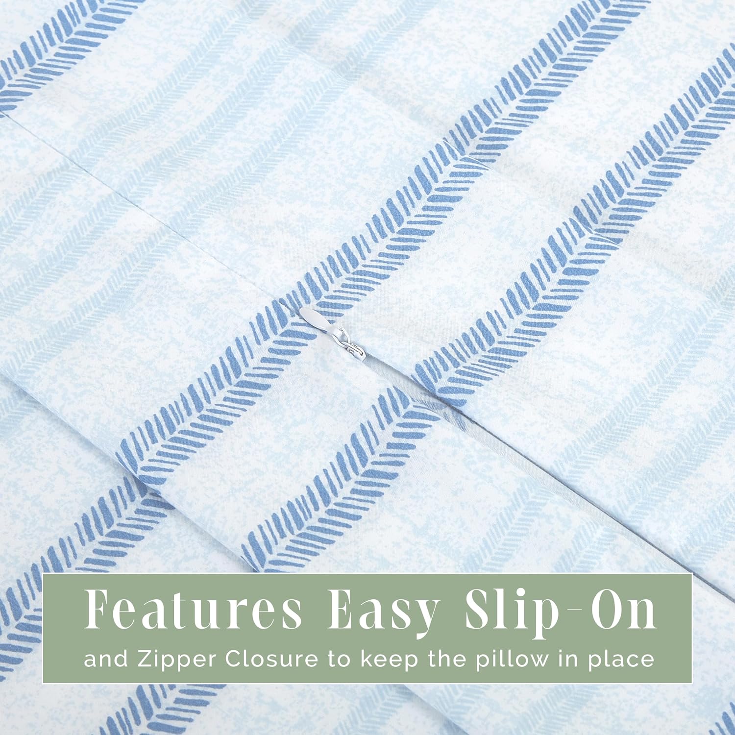 Elegantcomfort Elegant Comfort Ultra Soft 1-Piece Set Striped Print Pillowcases - 1500 Hotel Quality Microfiber, Soft and Smooth Hidden Zip…
