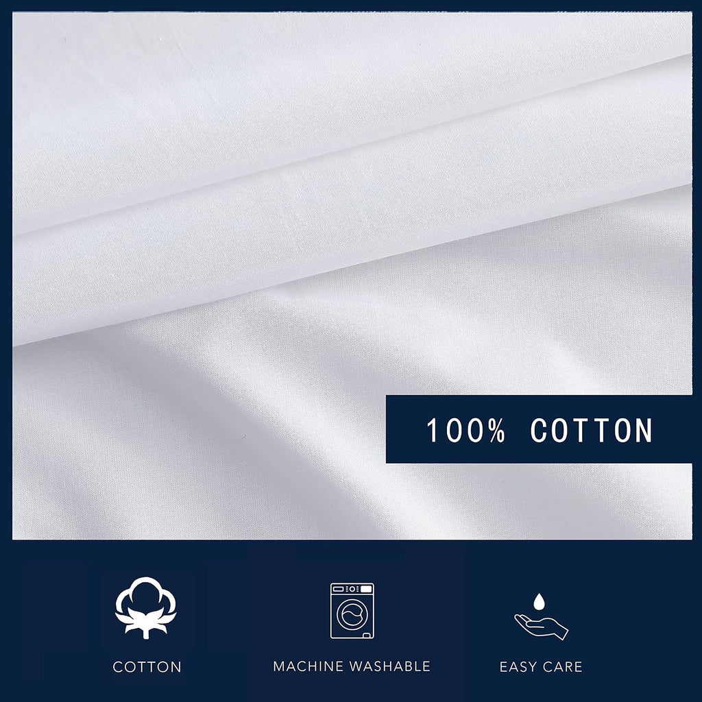 Nautica Twin Size Sheet Set, Crisp & Tailored Cooling Sheets with a Smooth Cotton Percale Lightweight Feel - Bed Sheets with Matching Pillo…
