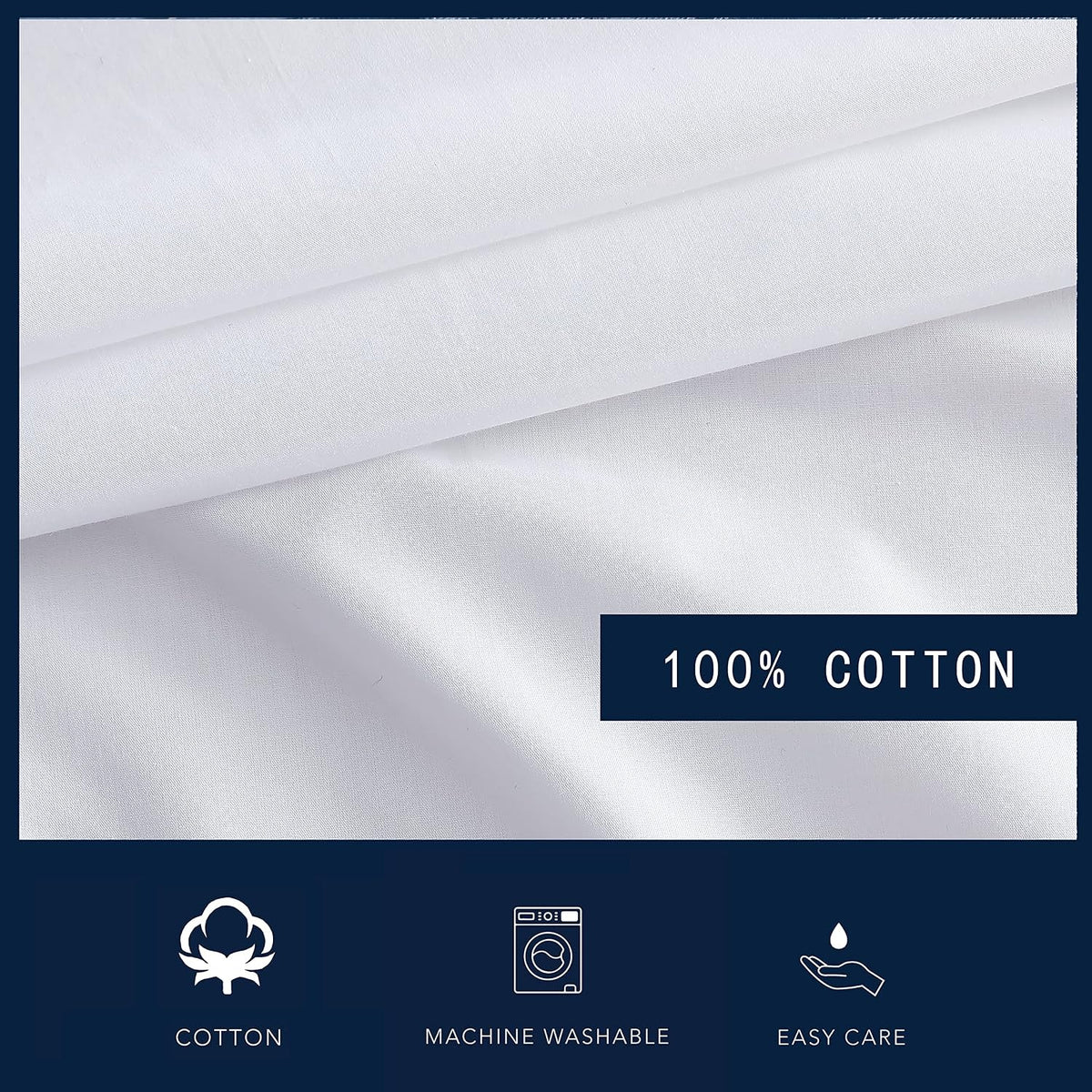 Nautica Twin Size Sheet Set, Crisp & Tailored Cooling Sheets with a Smooth Cotton Percale Lightweight Feel - Bed Sheets with Matching Pillo…