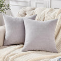 Gawamay Decorative Square Throw Pillow Covers 22"x22" Inch Set of 2, Super Soft Chenille Pillows Farmhouse Fall Pillowcase for Living Room…