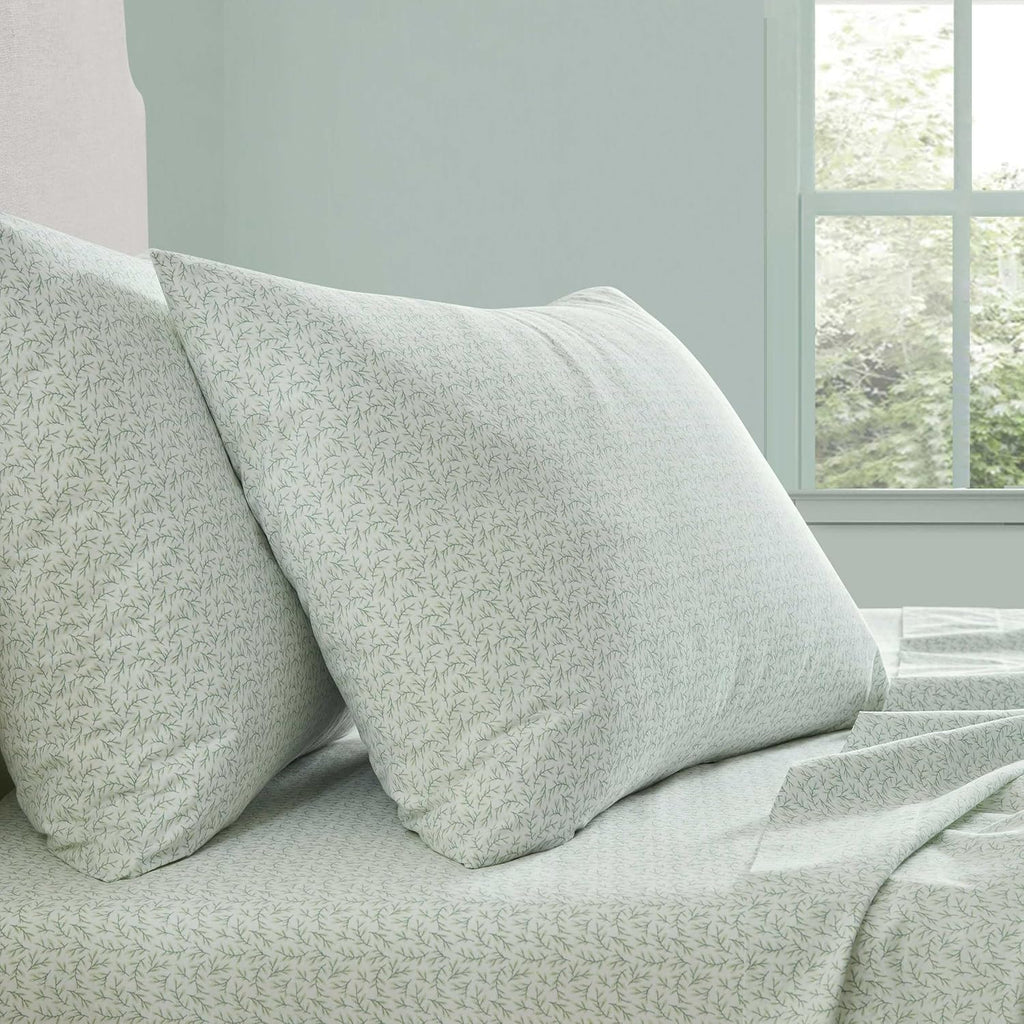 MarthaStewart Martha Stewart - Full Size Sheets Set, Crisp & Tailored Cooling Sheets w/a Naturally Smooth Cotton Percale Lightweight Feel -…
