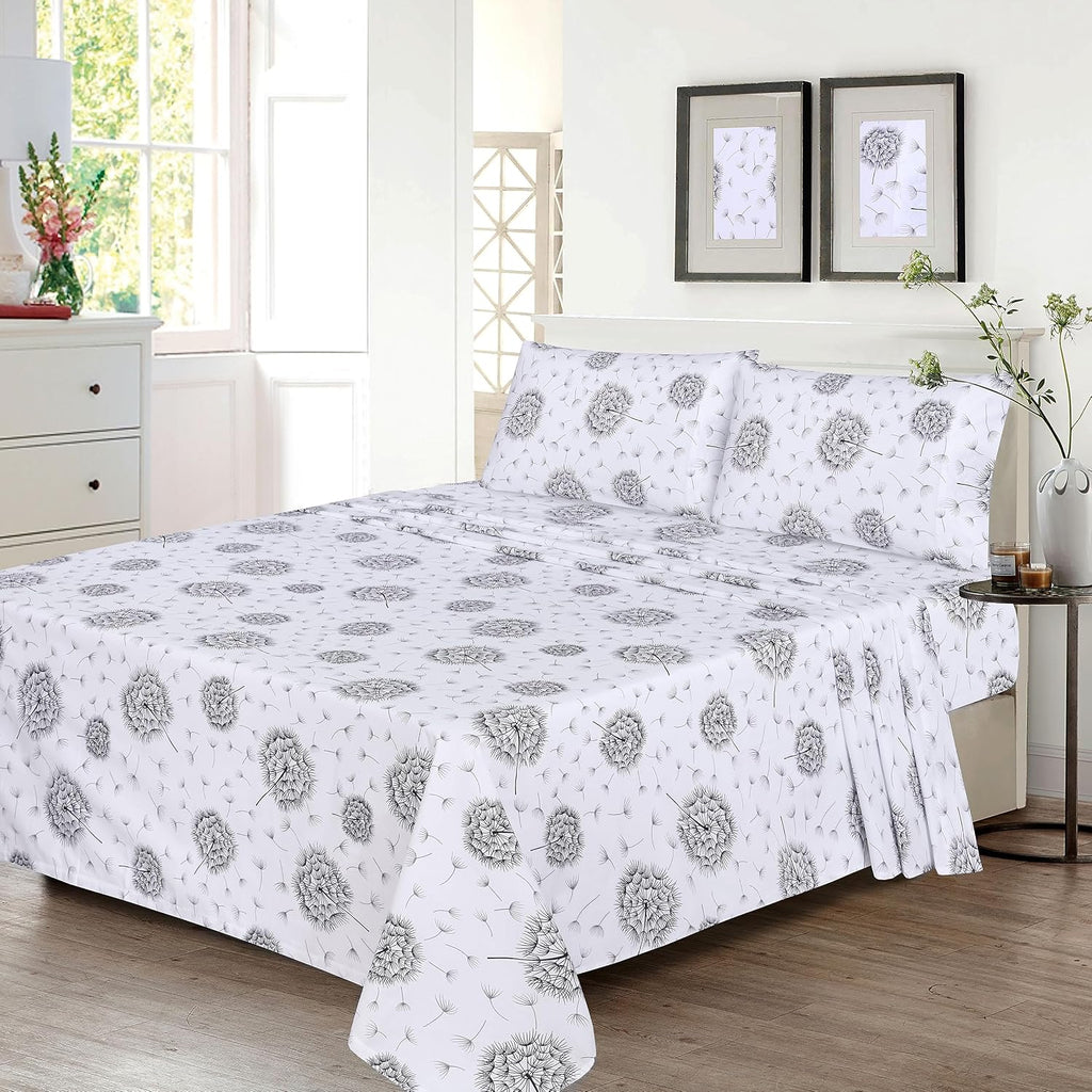 Ruvanti 100% Cotton Percale Sheets Twin Size – Crisp Cooling Bed Sheets for Hot Sleepers, Deep Pocket 16”, Soft Breathable & Durable Hotel-…