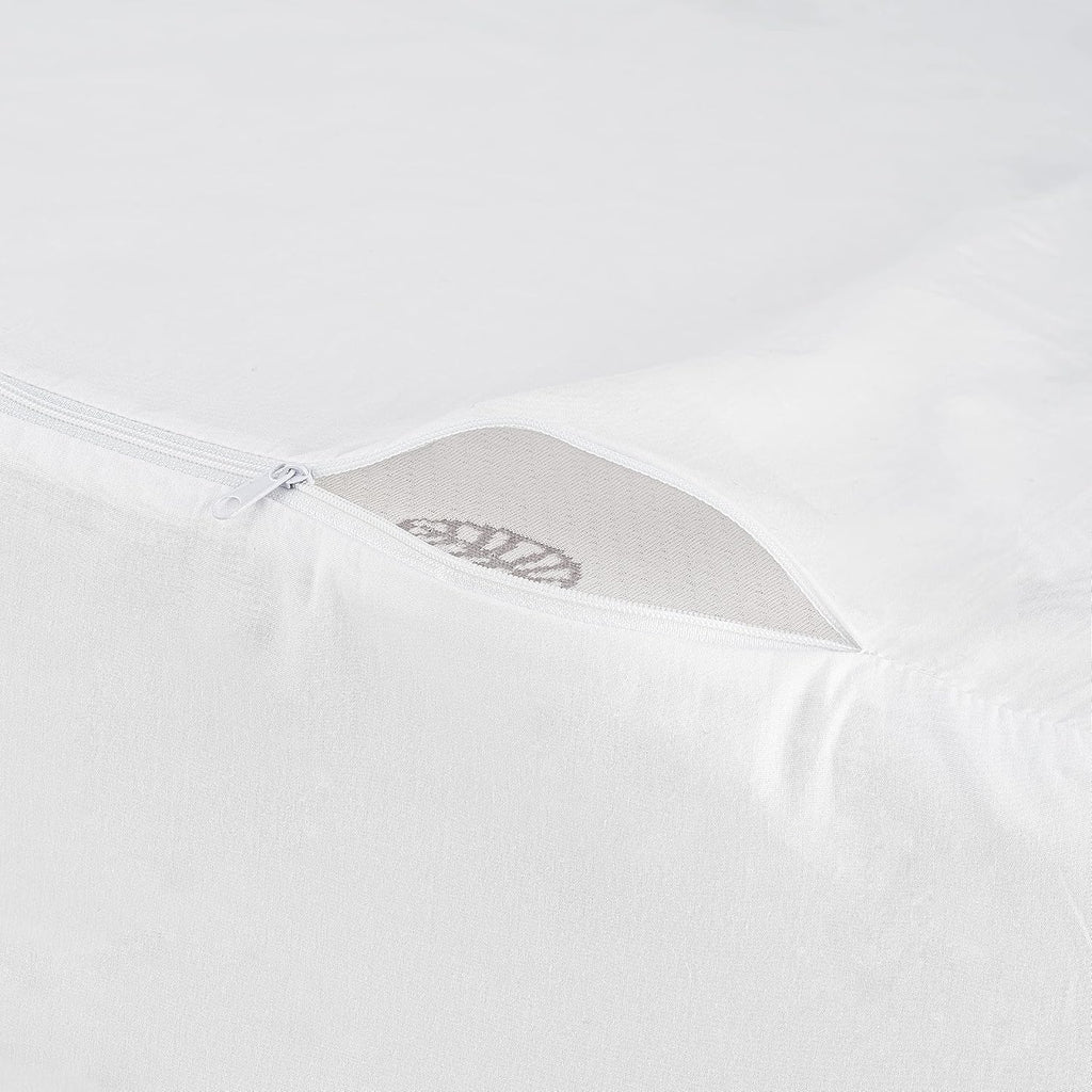 The Grand Poly-Cotton Zippered Pillow Protector - Wedge Pillow Cover - Protec ts from Dirt, Dust, and Dubris - Single Unit