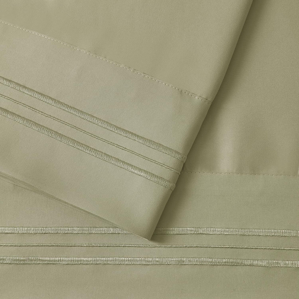Nestl Sage Green King Pillow Cases 2 – Soft King Size Pillow Case, 1800 Brushed Microfiber Pillowcases, Envelope Closure Pillowcase, King P…