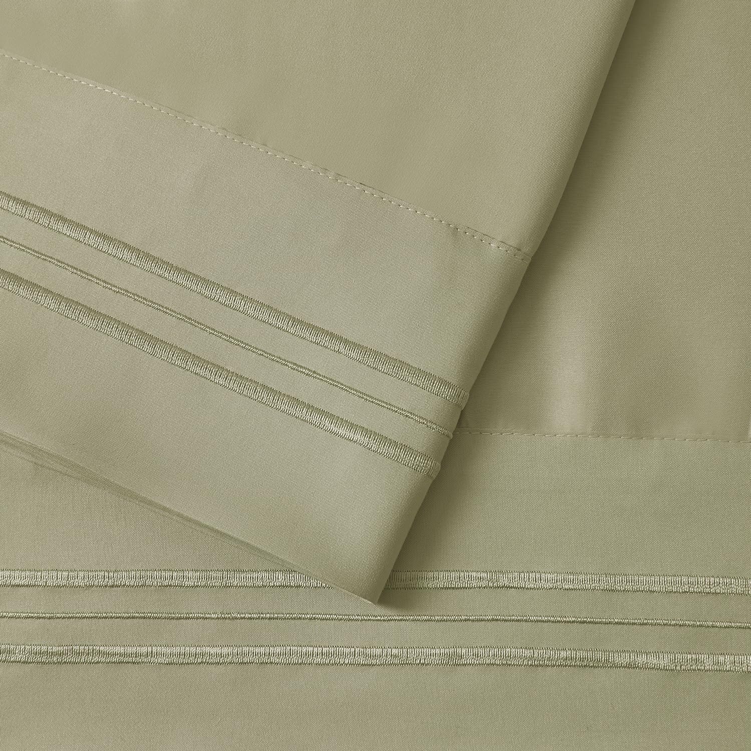 Nestl Sage Green King Pillow Cases 2 – Soft King Size Pillow Case, 1800 Brushed Microfiber Pillowcases, Envelope Closure Pillowcase, King P…