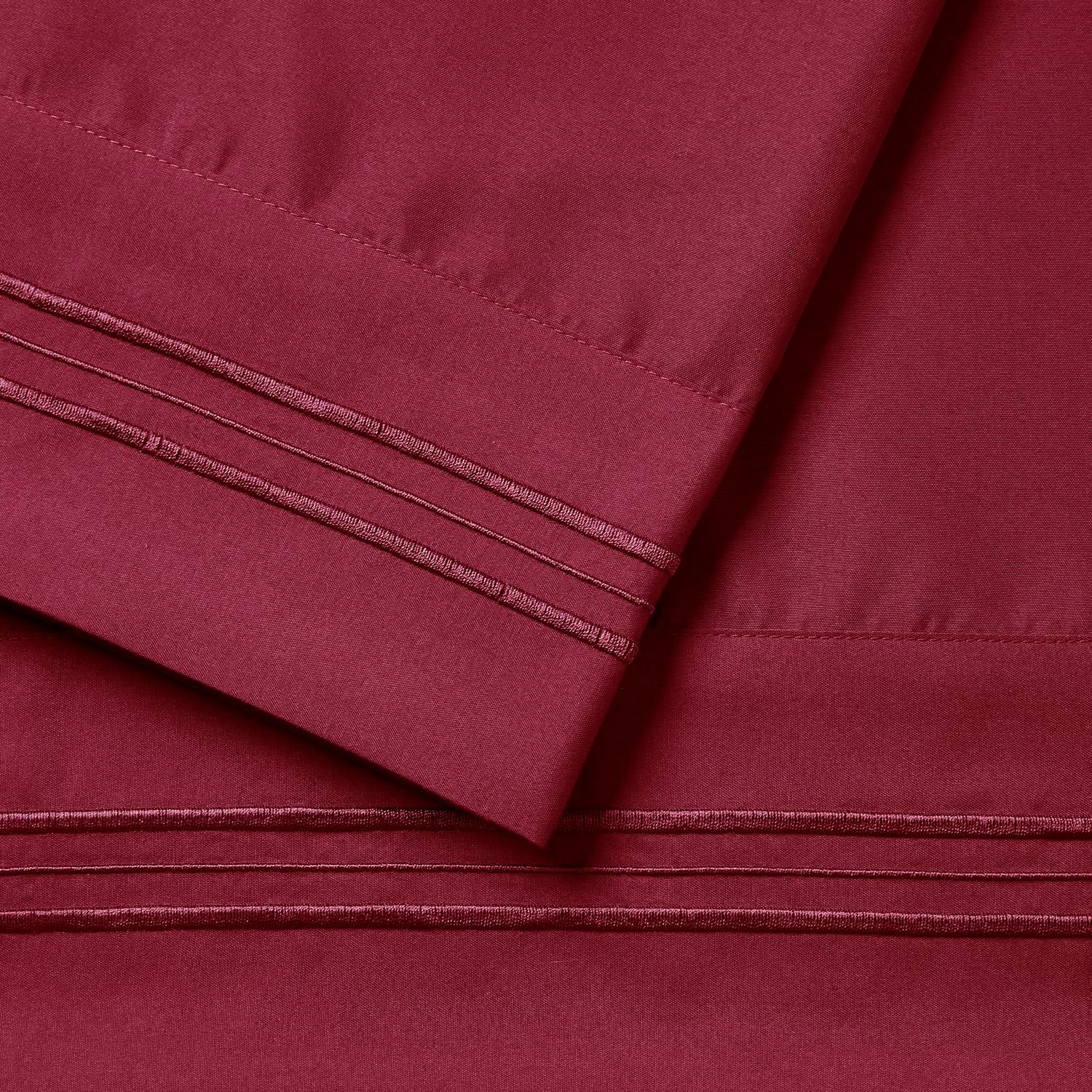 Nestl Burgundy King Pillow Cases 2 – Soft King Size Pillow Case, 1800 Brushed Microfiber Pillowcases, Envelope Closure Pillowcase, King Pil…