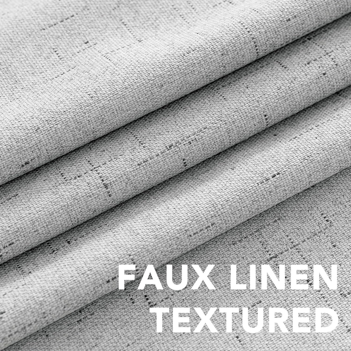 H.VERSAILTEX Linen Blackout Curtains Durable Thick Textured Linen Look 100% Blackout Patio Door Curtain Anti Rust Grommet Extra Wide…