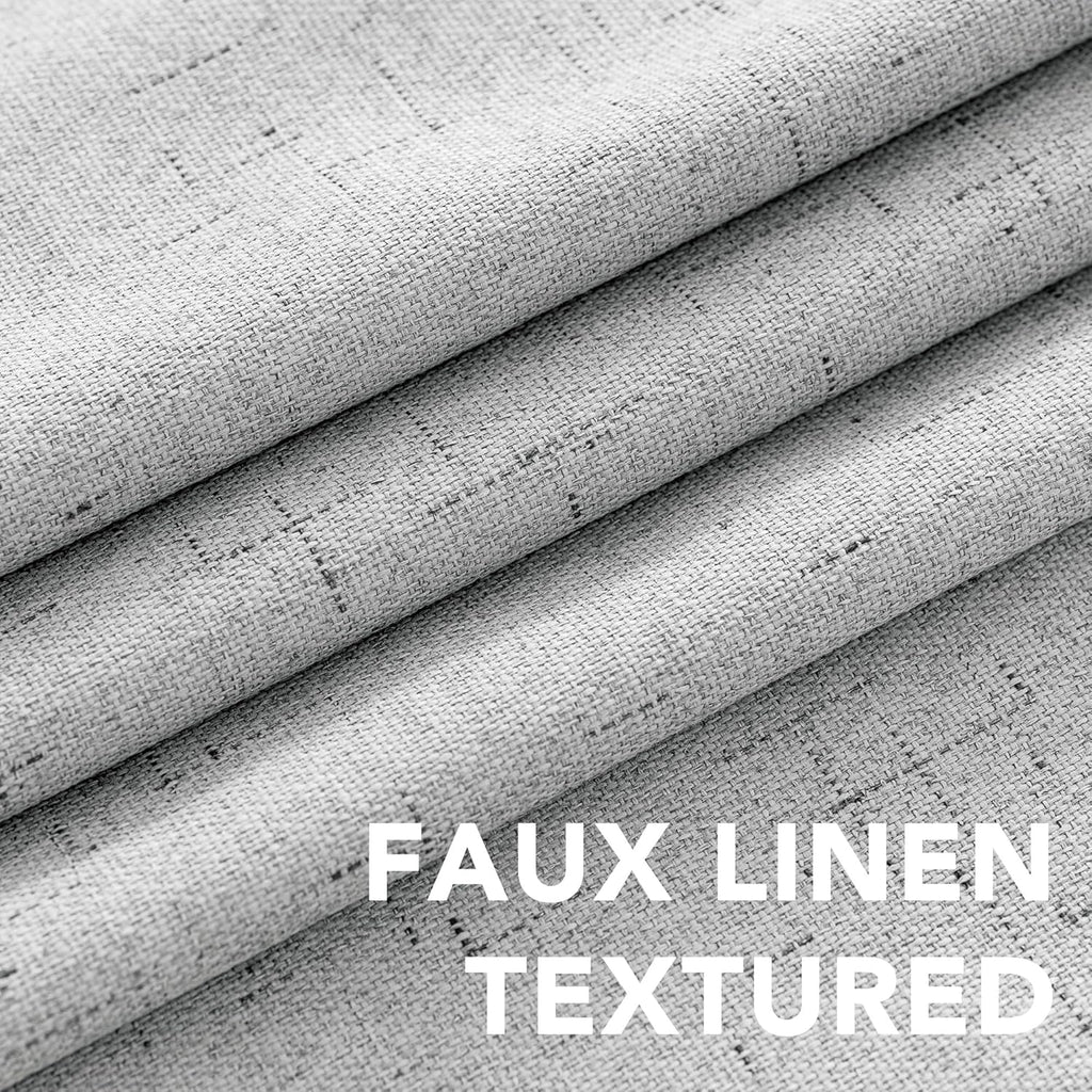 H.VERSAILTEX 100% Blackout Curtains for Bedroom Thermal Insulated Linen Textured Curtains Heat and Full Light Blocking Drapes Living Room…