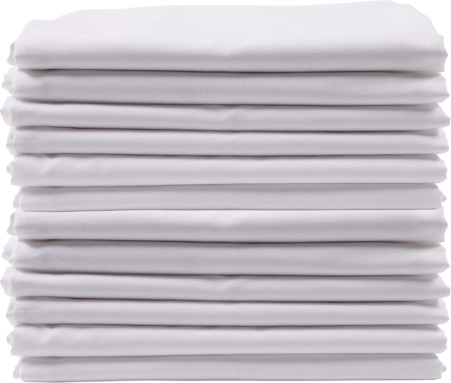 KAF Home Brushed Microfiber Pillow Cases Bulk Pack, Control Allergies and Ensure Sound Sleep, Set of 12 (White, Queen)