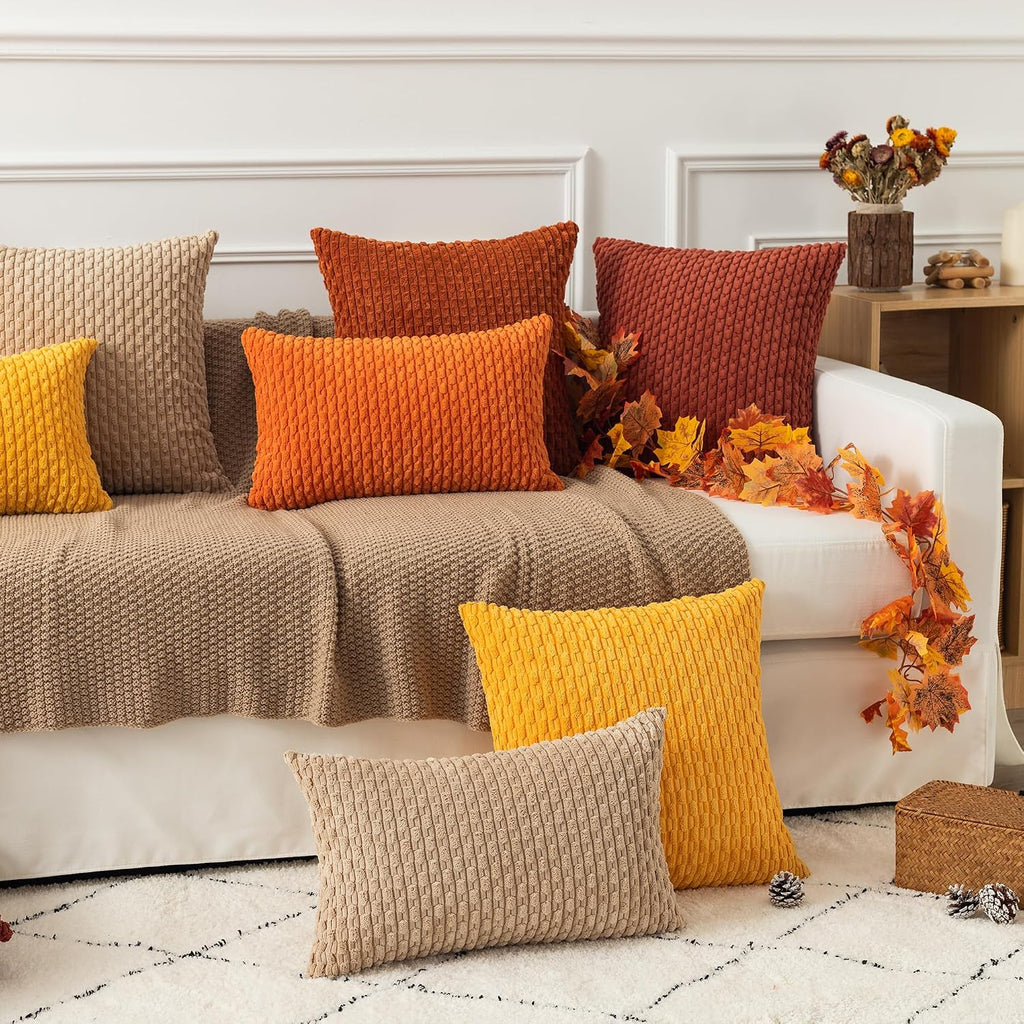 KevinTextile Kevin Textile 14x24 Inch Pillow Cover 1 Pack Boho Decorative Soft Striped Corduroy Lumbar Farmhouse Solid Color Accent Rectang…
