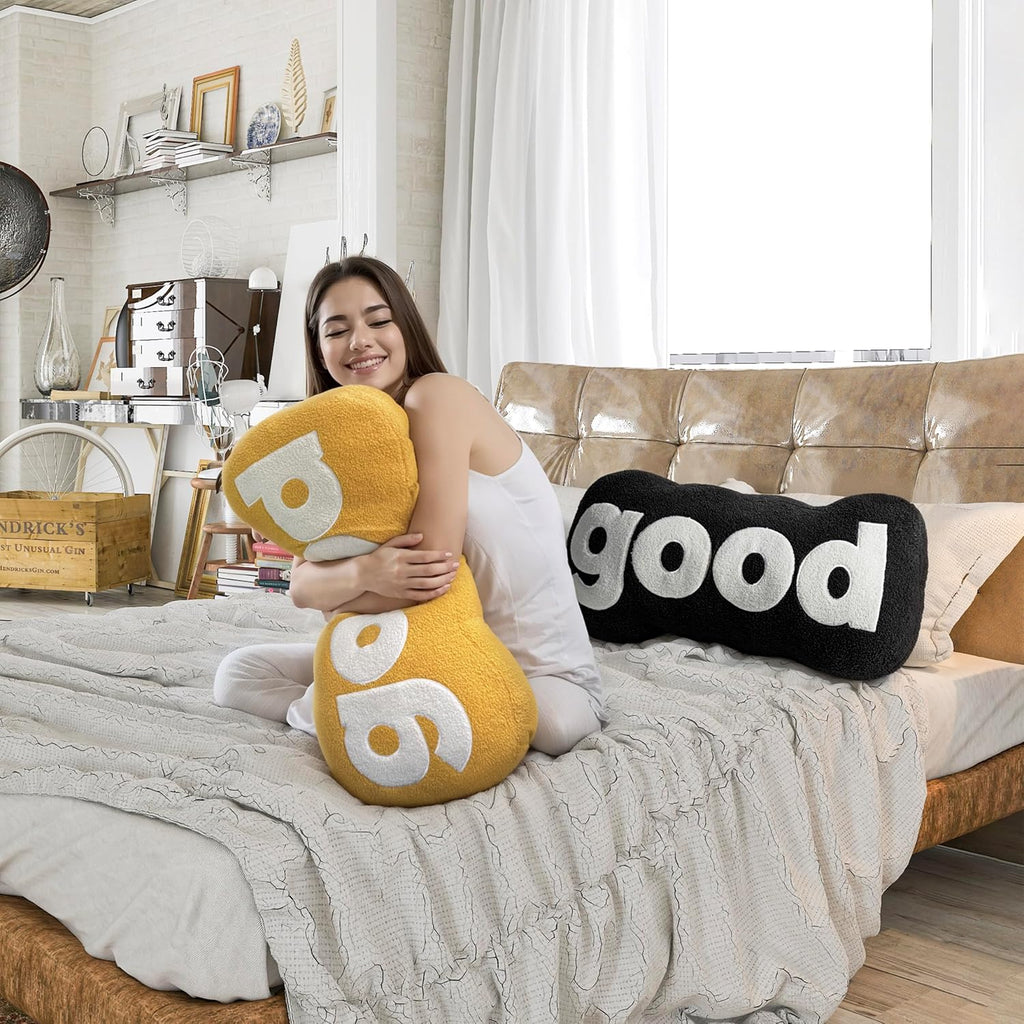 JohnearHomeFashionDecorLife Johnear Headboard Pillow Yellow Plush Reading Pillow Back Support Pillows for Bed Sitting Up Adult Daybed Sofa…