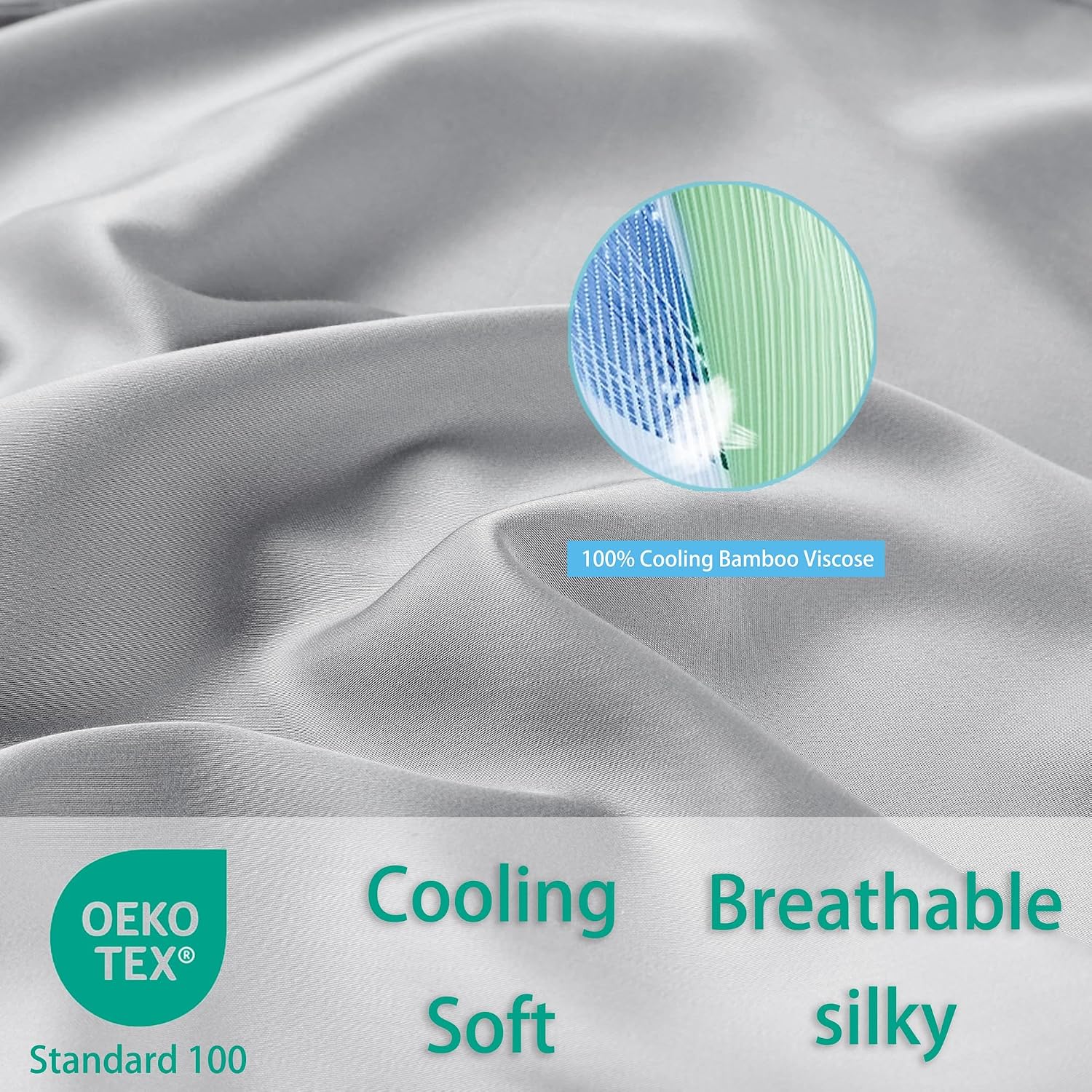 4-Pack Bamboo Viscose Zippered Pillow Cases Queen Size, 400 Thread Count Cooling Pillow Protectors for Hot Sleepers, Luxurious Hotel…