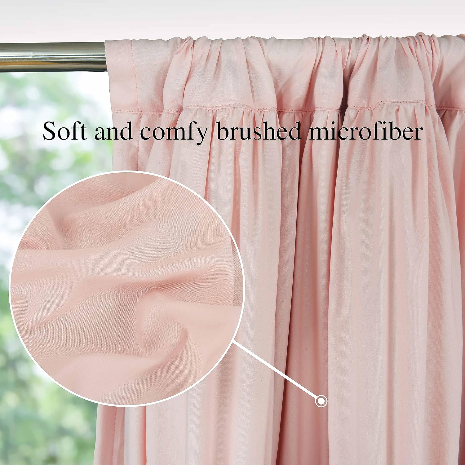 Homechoice Decor Thermal Insulated Blackout Window Curtains, 54" W x 84" L x 2 Panels, Boho Ruched Window Treatments with 3 Rows of…
