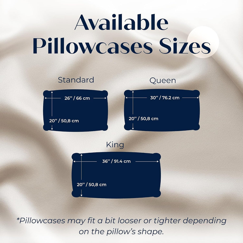 Mulberry Silk Pillowcase – Pure Silk Pillow Cover for Healthier Hair & Smoother Skin – Soft, Breathable and Temperature-Regulating…