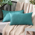 Miulee Pack of 2 Decorative Outdoor Solid Waterproof Throw Pillow Covers Faux Linen Garden Farmhouse Coastal Cushion Cases for Summer Patio…