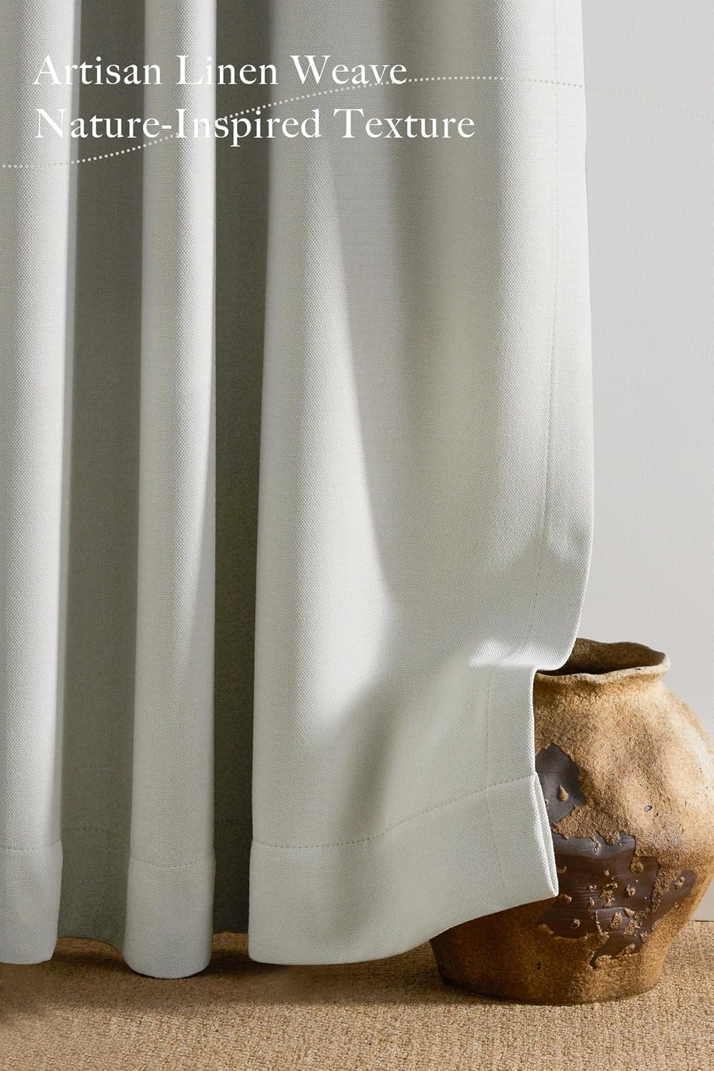 NICETOWN Linen Curtains for Bedroom 84 inches Long, Thermal Faux Linen Drapes for Dining Room 2 Panels, Pinch Pleated Light Blocking…
