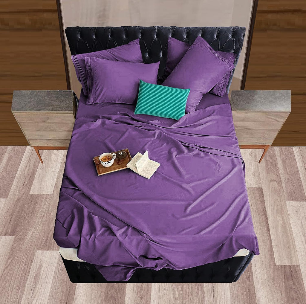 MocassiLuxuryBedding Mocassi Twin Sheet Set - Luxury Hotel 1800 Premier Bedding Sheets & Pillowcases - Ultra Soft Breathable & Cooling Bed…