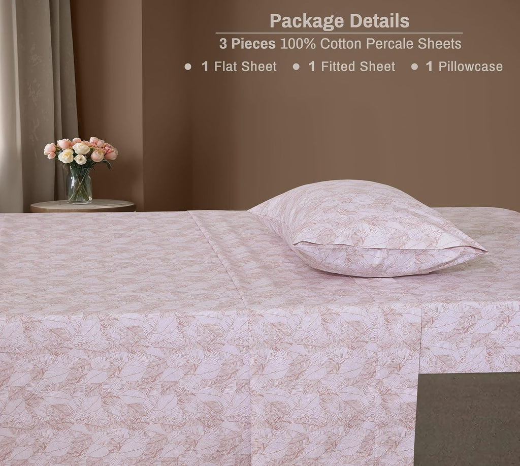 Zoyer 100% Cotton Sheets – Twin XL Size Percale Bedding, Cooling & Breathable, Durable with a Crisp, Soft & Comfortable Feel, 16" Deep Pock…