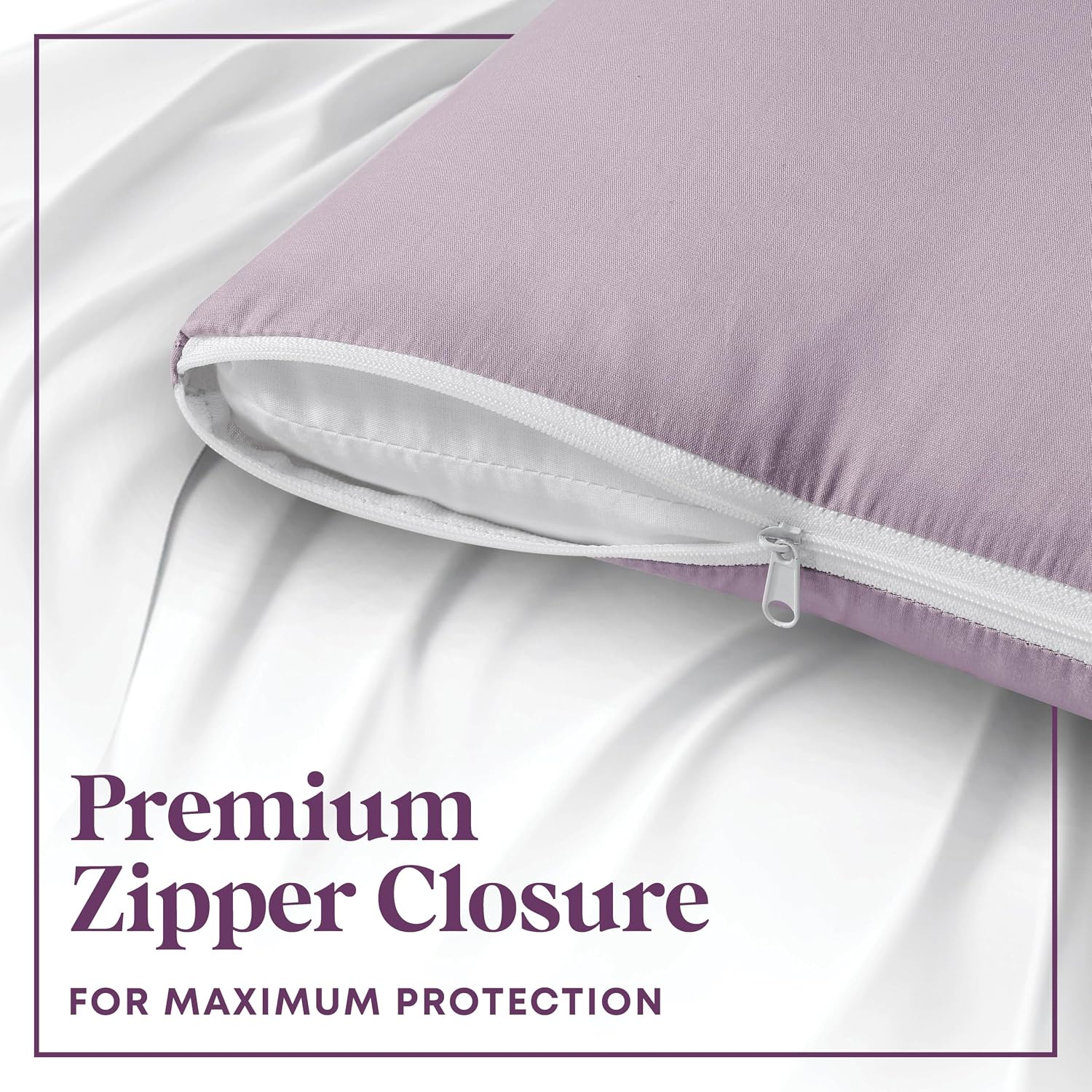 CIRCLESHOME Throw Pillow Protectors - 100% Cotton Breathable Pillowcases - 18 X 18 Square Pillowcases - Protects Pillows from Dirt, Dust…