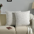 Ridhi Block Print Taupe Pillow Cover 24" x 24" (Pack of 2) Decorative Couch Pillows for Living Room, Farmhouse Chic Boho Cute Outdoor Pillo…