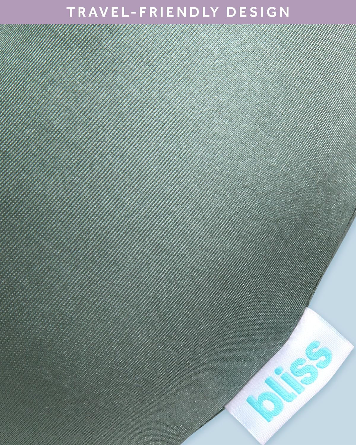 Bliss Neck Pillow Set - Lightweight U-Shaped Memory Foam Satin Travel Neck Pillow with Snap Closure and Matching Eye Mask for Airplane…